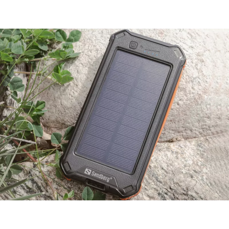 Powerbanka Sandberg 3in1 Solar Powerbank 10000 10000 mAh 2A čierna