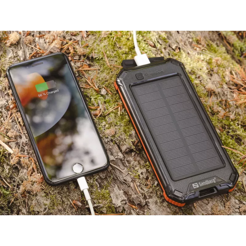 Powerbanka Sandberg 3in1 Solar Powerbank 10000 10000 mAh 2A čierna