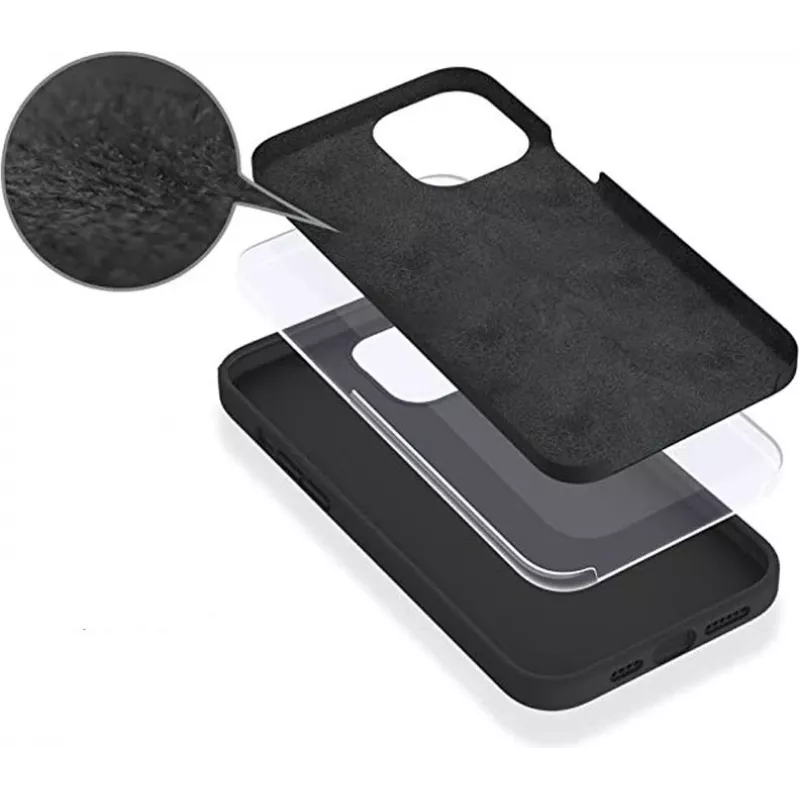 eSTUFF Infinite Riga ES67120021-BULK zadný kryt mobilného telefónu pre Apple iPhone 14, polykarbonát, silikón, čierny