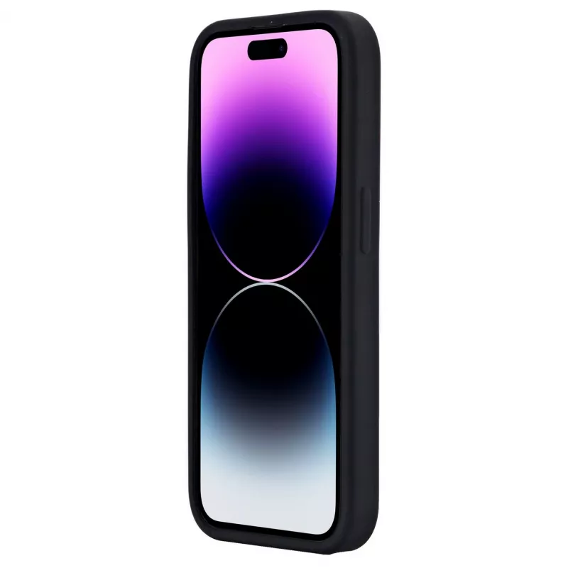 eSTUFF Infinite Riga ES67120027-BULK zadný kryt mobilného telefónu pre Apple iPhone 15 Pro, kompatibilný s MagSafe, silikón, polykarbonát, čierny