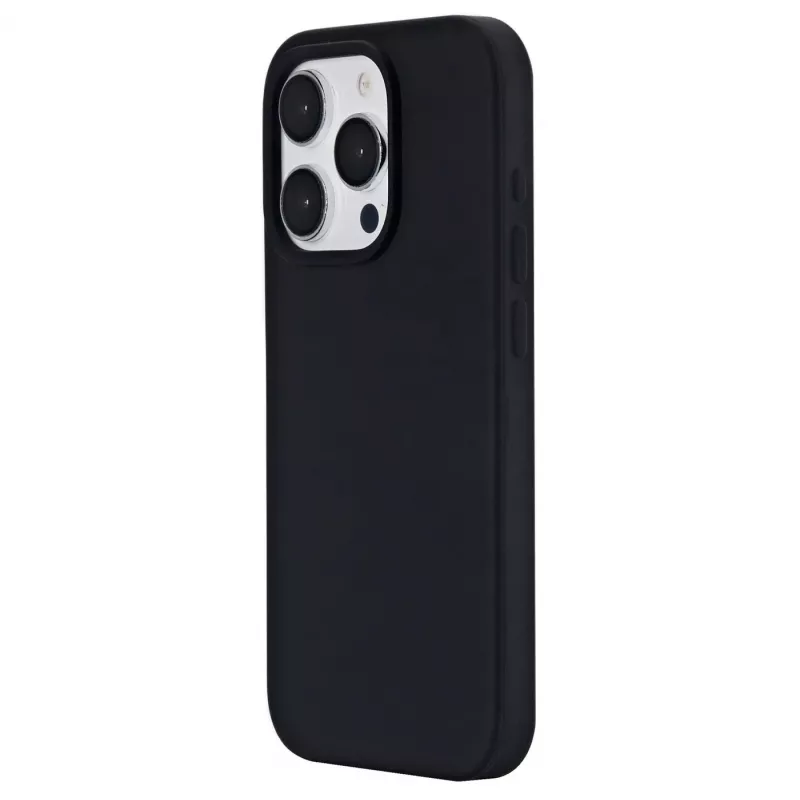 eSTUFF Infinite Riga ES67120027-BULK zadný kryt mobilného telefónu pre Apple iPhone 15 Pro, kompatibilný s MagSafe, silikón, polykarbonát, čierny