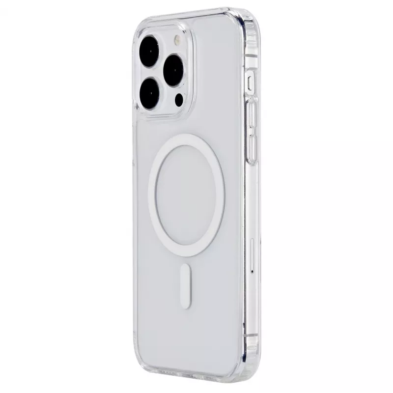 eSTUFF Berlin ES67140027-BULK zadný kryt na Apple iPhone 15 Pro, magnetický, kompatibilný s MagSafe, polykarbonát/TPU, priehľadný