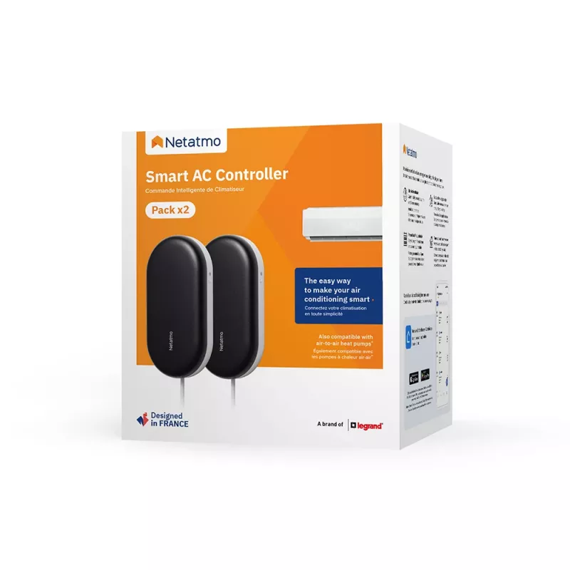 Ovládač Netatmo Smart AC Controller čierny biely kov plast