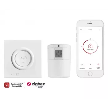 Danfoss Ally Starter Pack, Gateway + termostat radiátora, biela (014G2440)