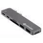 eSTUFF ES84122-sivý rozbočovač USB 3.2 Gen 1 (3.1 Gen 1) Type-C 5000 Mbit/s