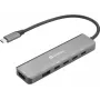 Sandberg 136-77 USB-C 6-in-1 MediaDock dokovacia stanica, HDMI + video USB-C, dvojité 4K@60Hz, USB-A/USB-C 10 Gbps, PD 100W, hliník
