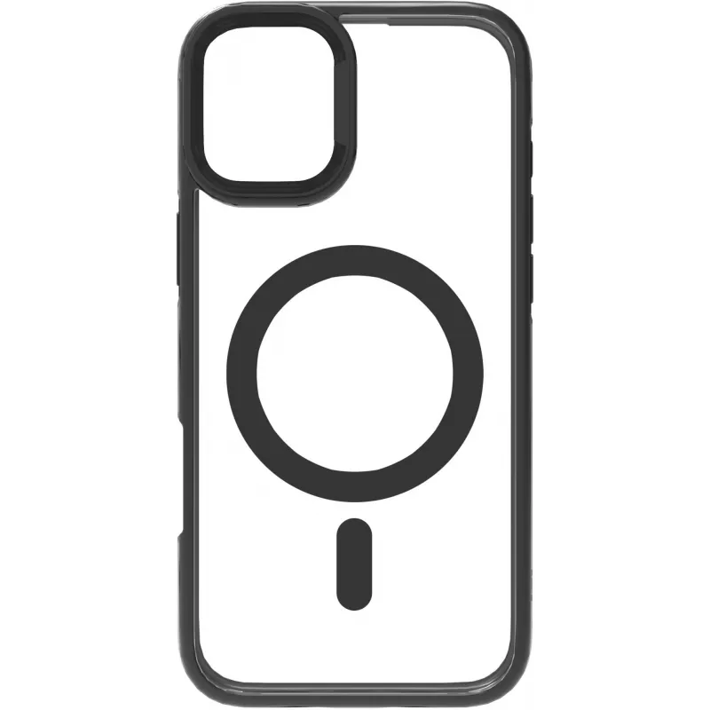 eSTUFF ES67141101 INFINITE HELSINKI magnetický kryt so stojanom pre iPhone 16 Plus, priehľadný, čierny