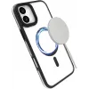 eSTUFF ES67141101 INFINITE HELSINKI magnetický kryt so stojanom pre iPhone 16 Plus, priehľadný, čierny