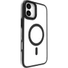 eSTUFF ES67141101 INFINITE HELSINKI magnetický kryt so stojanom pre iPhone 16 Plus, priehľadný, čierny
