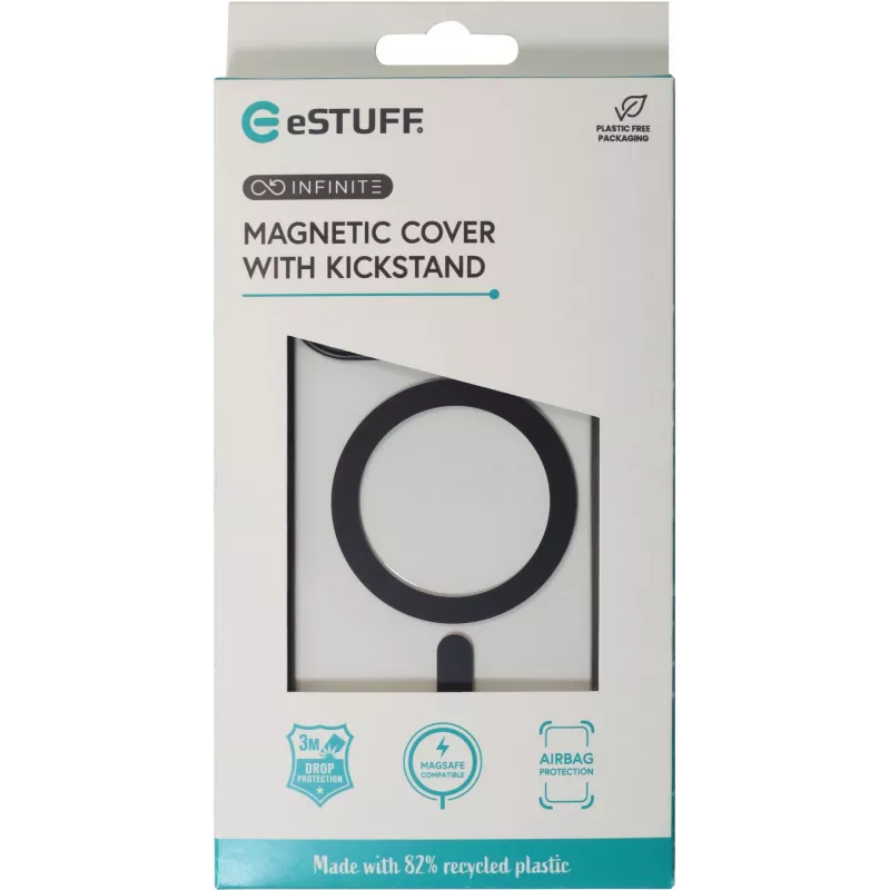 eSTUFF INFINITE HELSINKI ES67141103 magnetické puzdro so stojanom pre iPhone 16 Pro Max, čierne