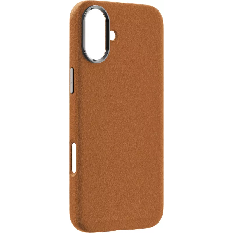 eSTUFF INFINITE VENICE ES67160024 magnetický kryt pre iPhone 16, koža, hnedý