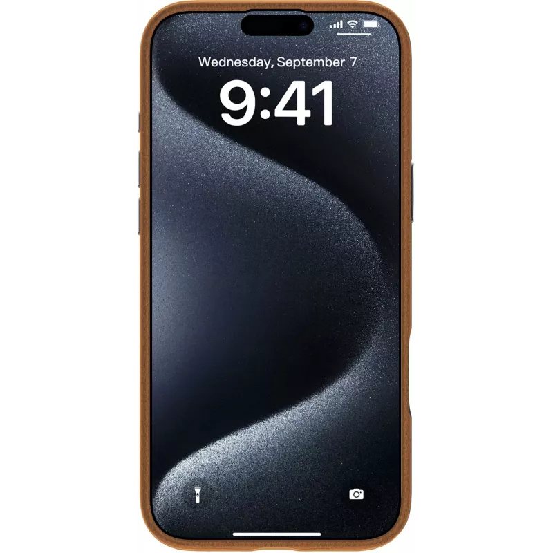 eSTUFF INFINITE VENICE ES67160024 magnetický kryt pre iPhone 16, koža, hnedý
