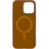 eSTUFF INFINITE VENICE magnetické kožené puzdro pre iPhone 16 Pro, hnedé