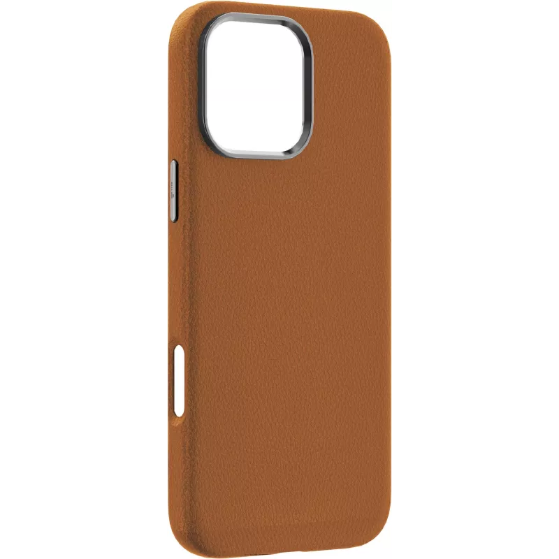 eSTUFF INFINITE VENICE magnetické kožené puzdro pre iPhone 16 Pro, hnedé
