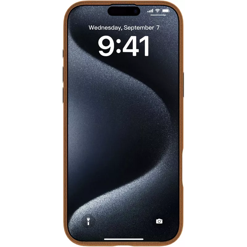 eSTUFF INFINITE VENICE magnetické kožené puzdro pre iPhone 16 Pro, hnedé