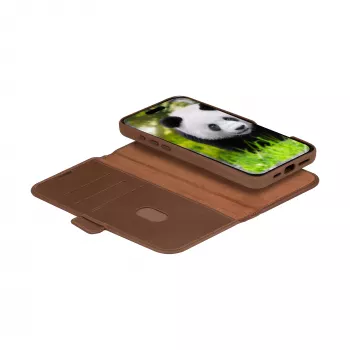Folio puzdro dbramante1928 Lynge MagSafe iPhone 16 Pro Dark Tan