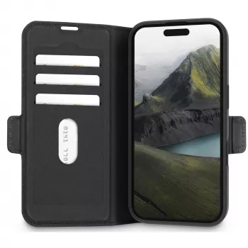 Skladacie puzdro dbramante1928 Oslo Pro pre Apple iPhone 16 čierne PU plast
