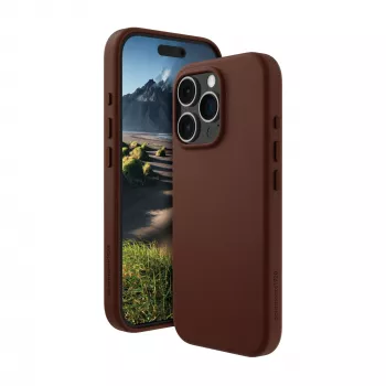 Puzdro dbramante1928 Roskilde pre iPhone 16 Pro v Dark Tan spája nadčasovú eleganciu s modernou funkčnosťou
