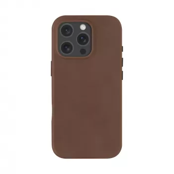 Puzdro dbramante1928 Roskilde pre iPhone 16 Pro v Dark Tan spája nadčasovú eleganciu s modernou funkčnosťou