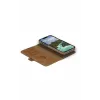 Puzdro s klopou dbramante1928 Lynge iPhone 14 Plus Tan 3 priehradky na karty