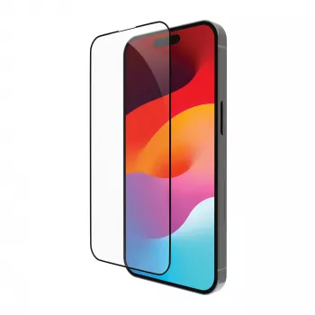 dbramante1928 eco-shield iPhone 15 Plus transparentný čierny okraj ochranná fólia na displej z tvrdeného skla