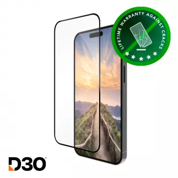 dbramante1928 eco-shield D3O - iPhone 16 ProMax - čierna Edge ochranná fólia displeja z tvrdeného skla