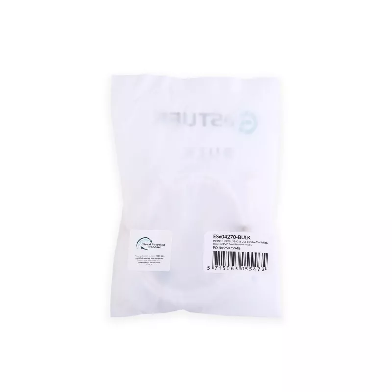 USB kábel eSTUFF ES604270-BULK 2 m USB-C biely USB 2.0 0,48 Gbit/s