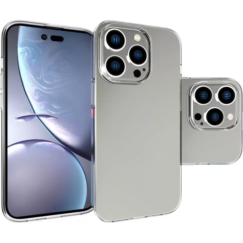 eSTUFF INFINITE GRS VIENNA ES67100039-BULK zadný kryt pre iPhone 14 Pro, kompatibilný s MagSafe, TPU, číry