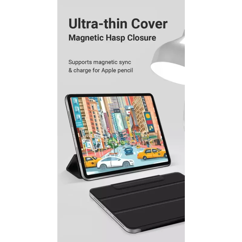 eSTUFF COLORADO magnetické puzdro pre iPad 12.9 Pro 2022/2021/2020 – čierne