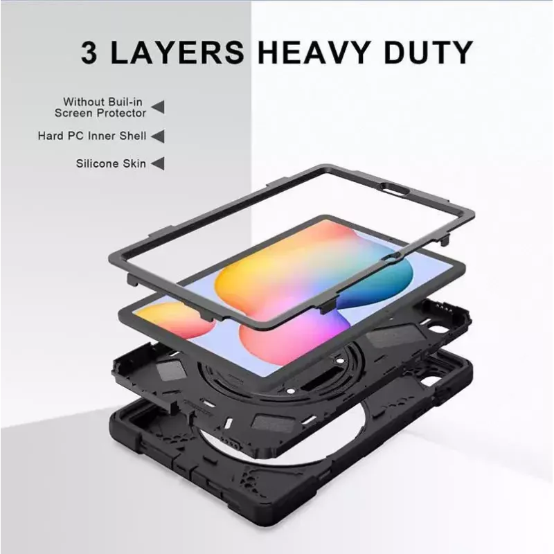 Kryt eSTUFF AUSTIN Defender Case pre Samsung Galaxy Tab S6 Lite 2022/2020 čierny