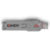 Kľúč na blokovanie portov Lindy USB Type-A Portblocker kľúč ružový