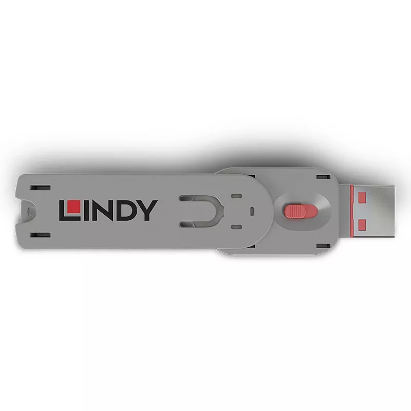 Kľúč na blokovanie portov Lindy USB Type-A Portblocker kľúč ružový