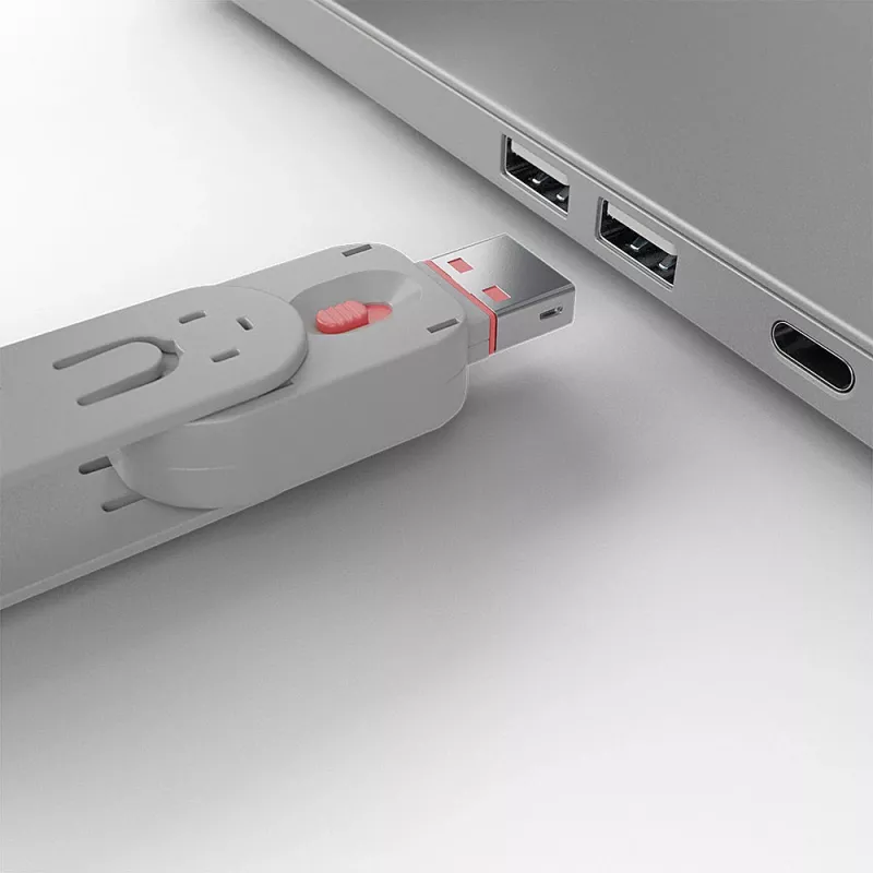 Kľúč na blokovanie portov Lindy USB Type-A Portblocker kľúč ružový