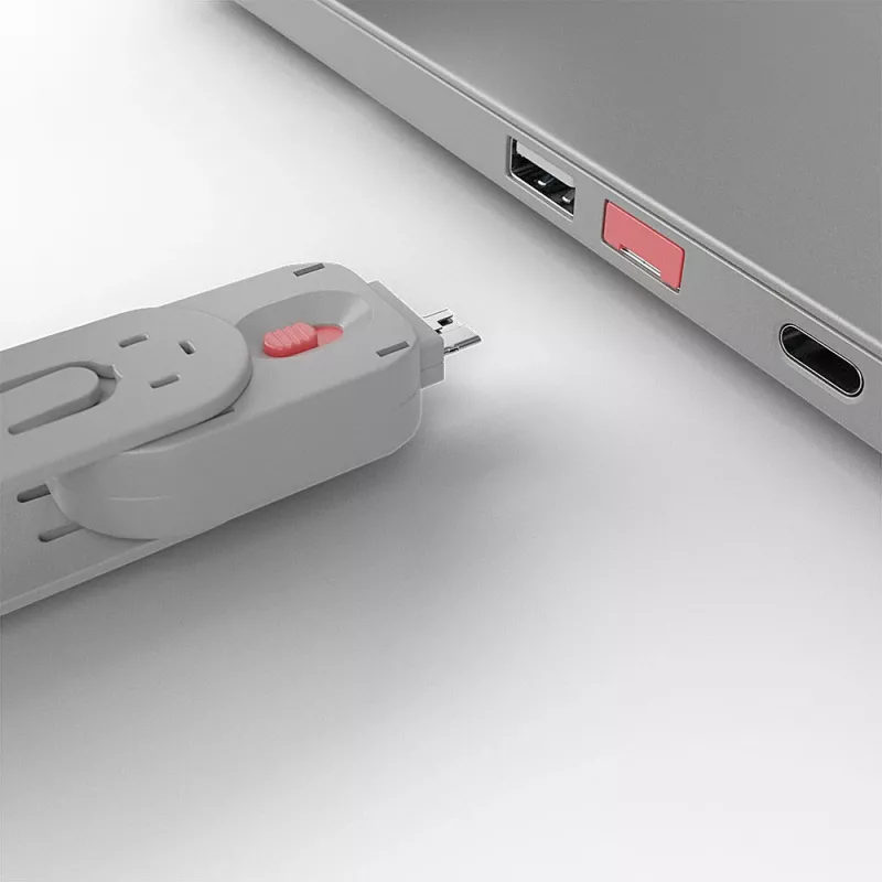 Kľúč na blokovanie portov Lindy USB Type-A Portblocker kľúč ružový