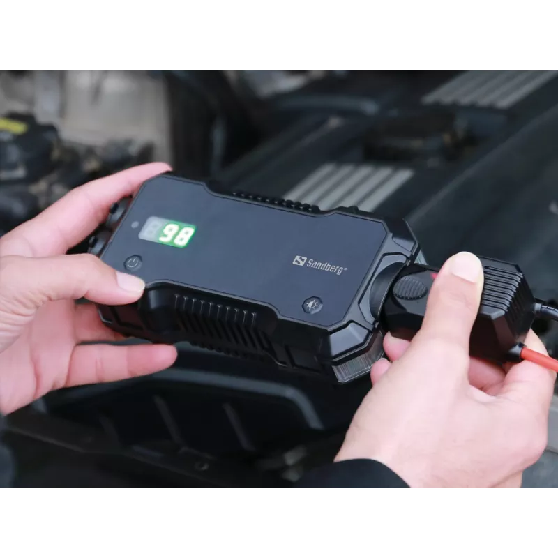 Autonabíjačka powerbanka Sandberg 10000 mAh USB Type-A Type-C čierna