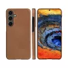 dbramante1928 Lynge LMSSGTDT6469 puzdro s vyklápacím krytom pre Samsung Galaxy S25, zrnitá koža, svetlohnedé