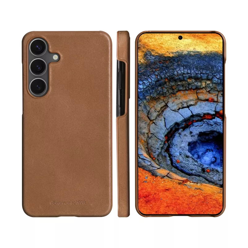 dbramante1928 Lynge LMSSGTDT6469 puzdro s vyklápacím krytom pre Samsung Galaxy S25, zrnitá koža, svetlohnedé