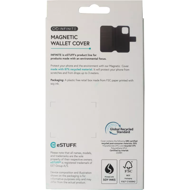 eSTUFF INFINITE MILAN ES67160104 puzdro typu peňaženka pre iPhone 16 Pro, čierne