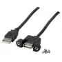 Microconnect USBAAF1PANEL2 USB kábel USB 2.0 1,8 m USB A čierna