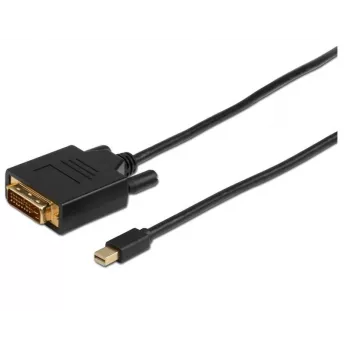 Microconnect MDPDVI1B video kábel adaptér 1 m Mini DisplayPort na DVI-D čierny