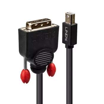 Lindy 1 m Mini DisplayPort na DVI kábel, čierna