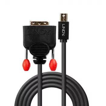 Lindy 1 m Mini DisplayPort na DVI kábel, čierna