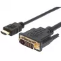 Video kábel adaptér Techly ICOC-HDMI-D-045 5 m DVI-D čierny
