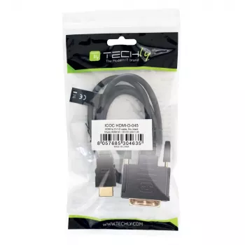 Video kábel adaptér Techly ICOC-HDMI-D-045 5 m DVI-D čierna