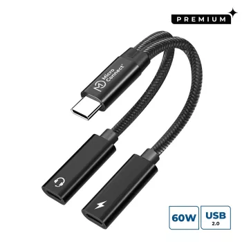 Microconnect MC-USBC-CFCF USB kábel USB 2.0 0,13 m strieborný