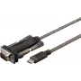 Microconnect USB3.1CRS232 sériový kábel čierny 1 m USB C DB9
