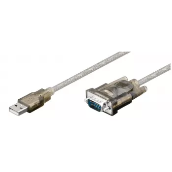 Microconnect 68875 sériový kábel transparentná 1,5 m USB Type-A VGA (D-Sub)