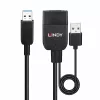 Lindy 35 m hybridný USB 3.2 Gen 2 Type-A kábel čierna ABS