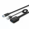 Lindy 35 m hybridný USB 3.2 Gen 2 Type-A kábel čierna ABS
