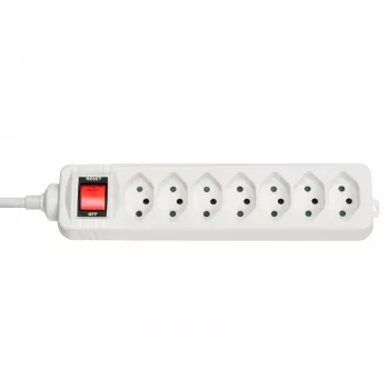 Lindy 73168 predlžovací kábel 7 AC zásuviek interiér biela